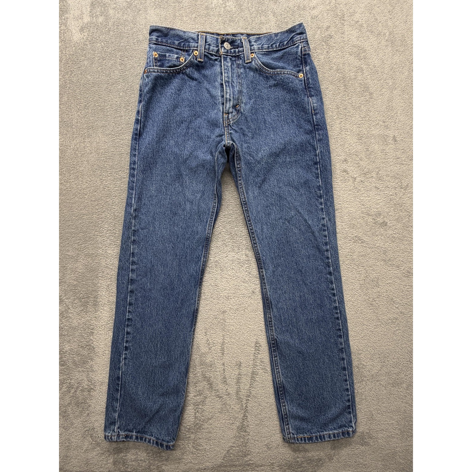 Levis 505 Jeans Mens Measured 30x29 Blue Straight Leg 100% Cotton Pants Casual